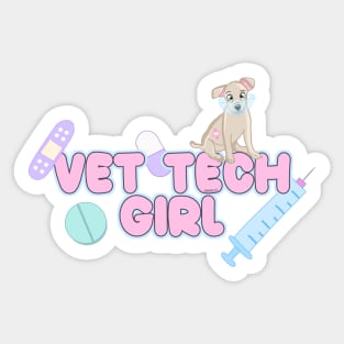 Vet Tech Girl Sticker